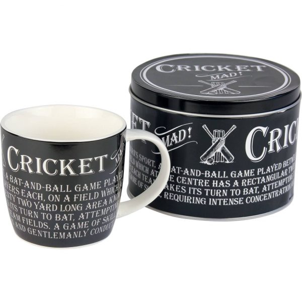cricket mug in a tin