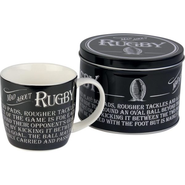 rugby mug in a tin