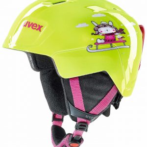kids lime ski helmet