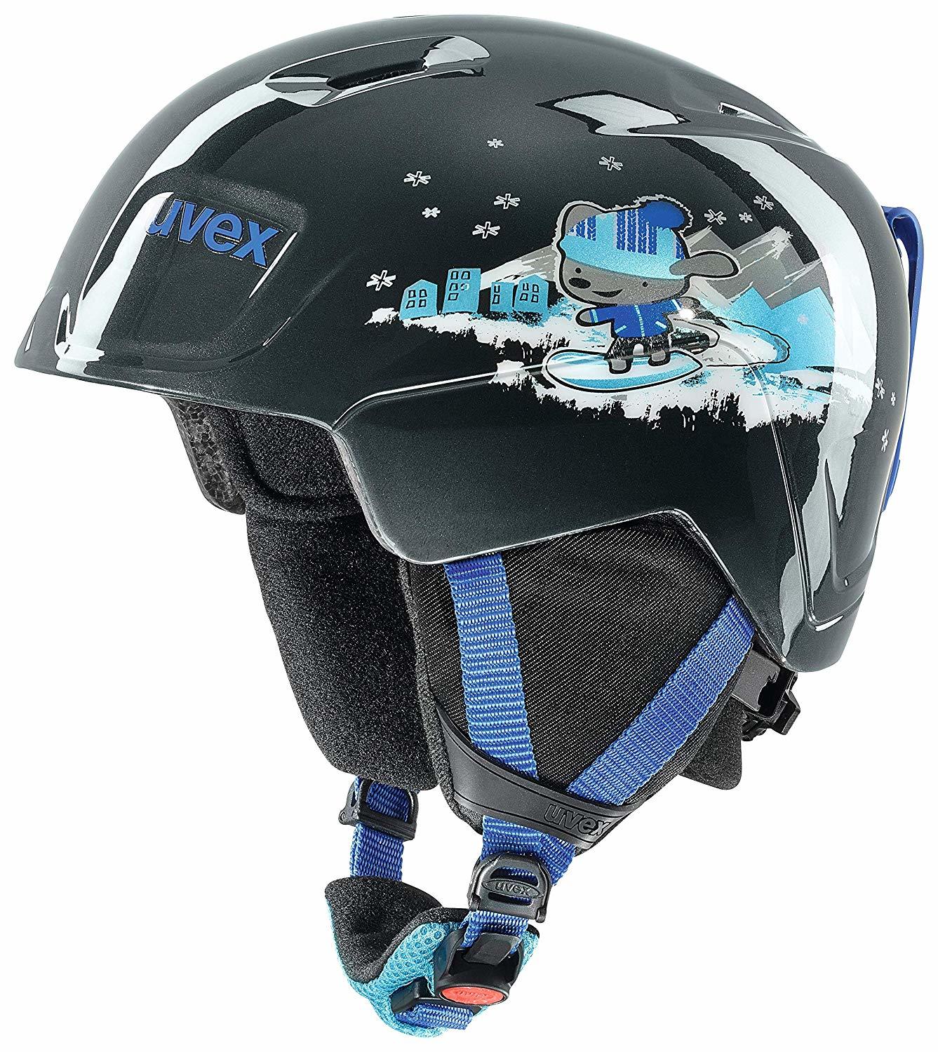 kids black ski helmet