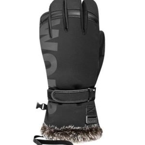 black ski gloves