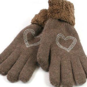 Heart Knitted gloves
