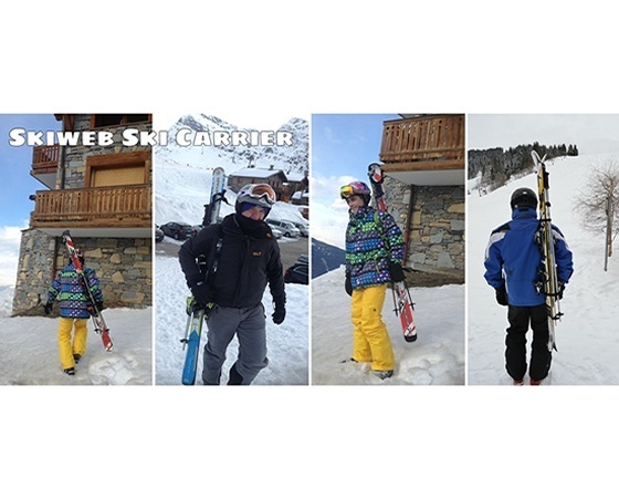 snow ski carrier - hands free ski carrier
